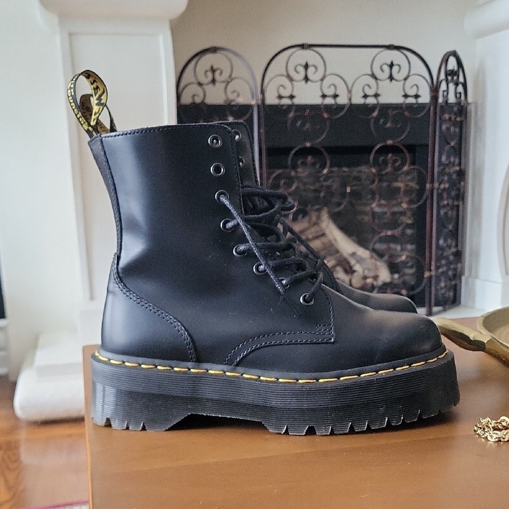 Dr. Martens Black Leather Women's Boots